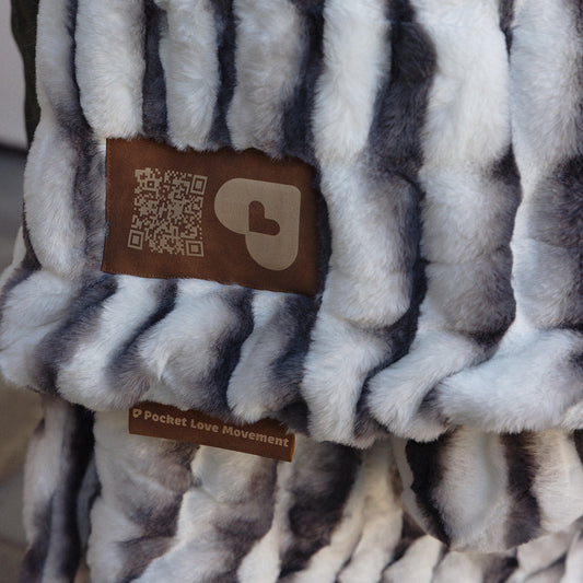 Snow Chinchilla Minky Blanket