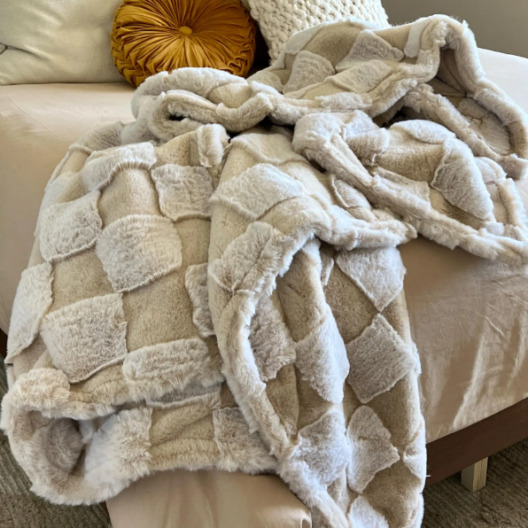 Checkers Snuggle Minky Blanket