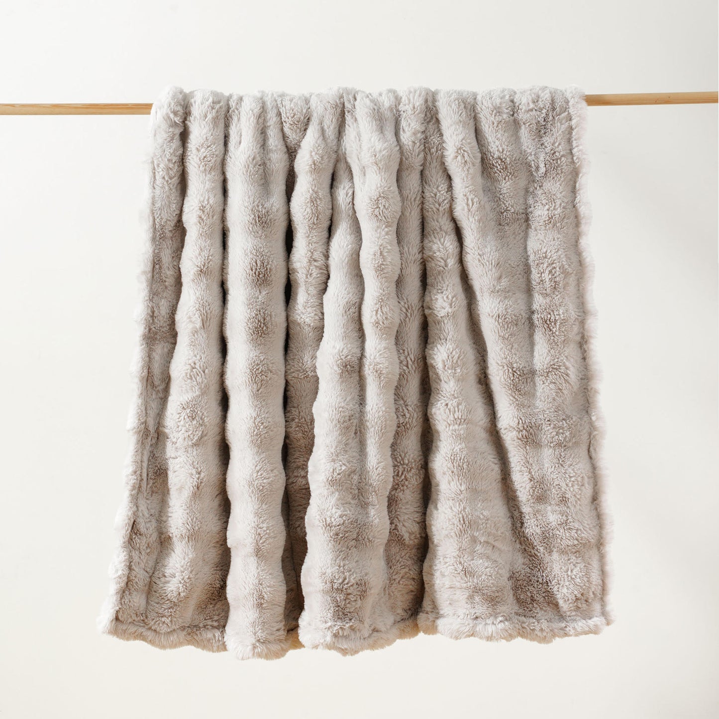 Brook Snuggle minky blanket Moonstone colorway hanging lightly bubbled ultra soft texture medium weight Wrapped in Love Pocket Love Movement