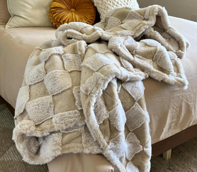 Checkers Snuggle Minky Blanket