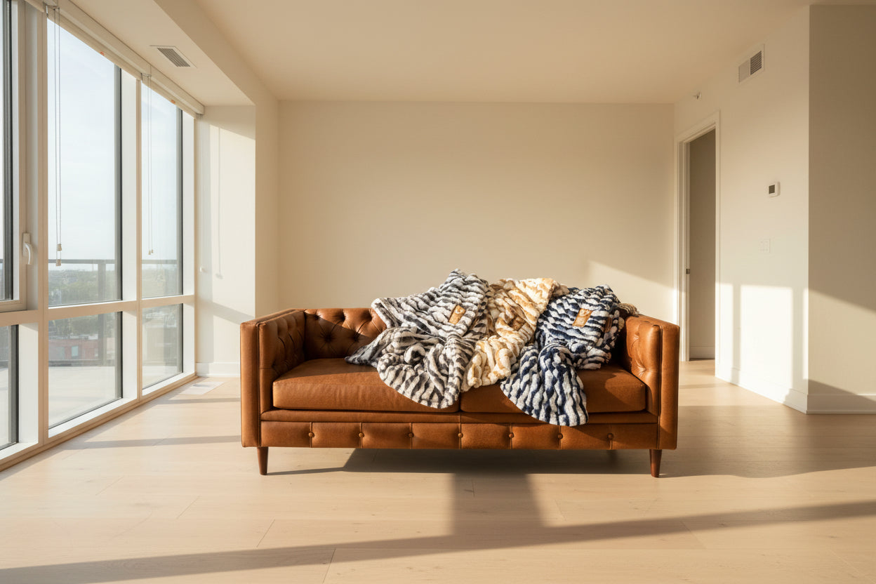 Snow Chinchilla Minky Blanket